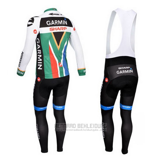 2013 Fahrradbekleidung Garmin Sharp Champion Afrika Trikot Langarm und Tragerhose - zum Schließen ins Bild klicken